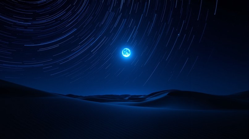 月夜沙漠