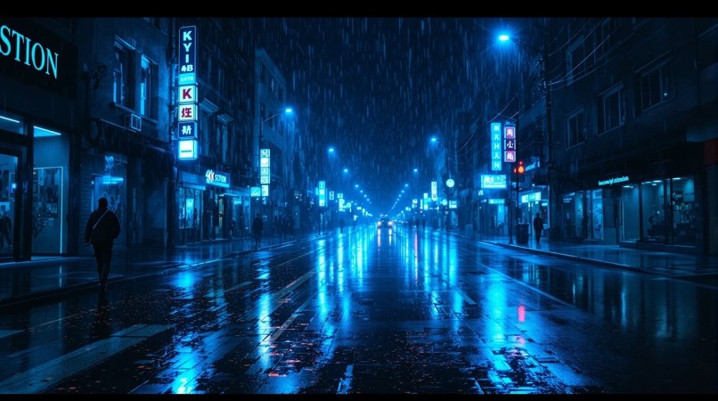 霓虹雨夜