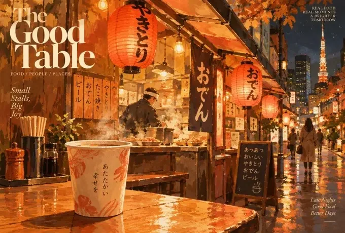夜市小摊前的旧照，手里捧着一杯热饮 - 每日黑料最新明星黑历史正文配图